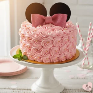 Pastel Temático Minnie Mouse Rosa